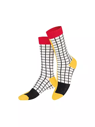 EAT MY SOCKS | Socken 36-45 FRENCH FRIES gelbschwarzweiss | 